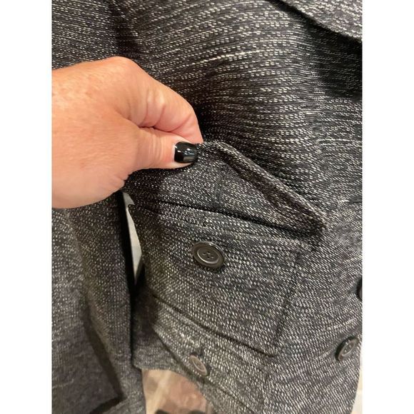 Nine West black suit 14 polyester lined skirt suit EUC w/front cargo style pocke - Picture 2 of 8